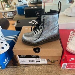 Toddler metallic blue Dr. Martens size 9